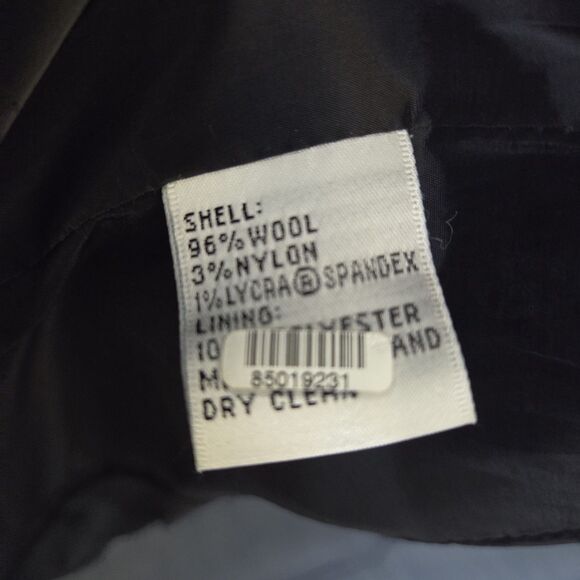 TALBOTS Short Military Style Jacket Size 8 Nehru Collar Fine Wool - Picture 8 of 11